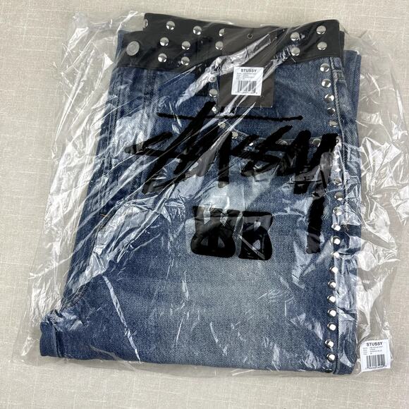 🖤 Stussy x Wales Bonner Studded Denim Jeans Men 36 - Picture 5 of 6